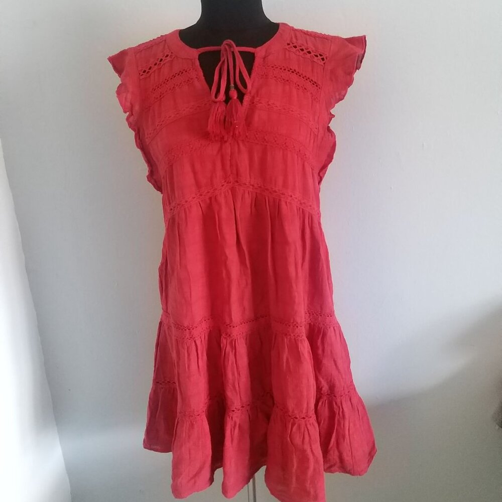 Knox Rose Red Ruffled Women's Dress Size M